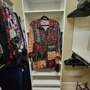 JOHN MARK abstract printed tunic top